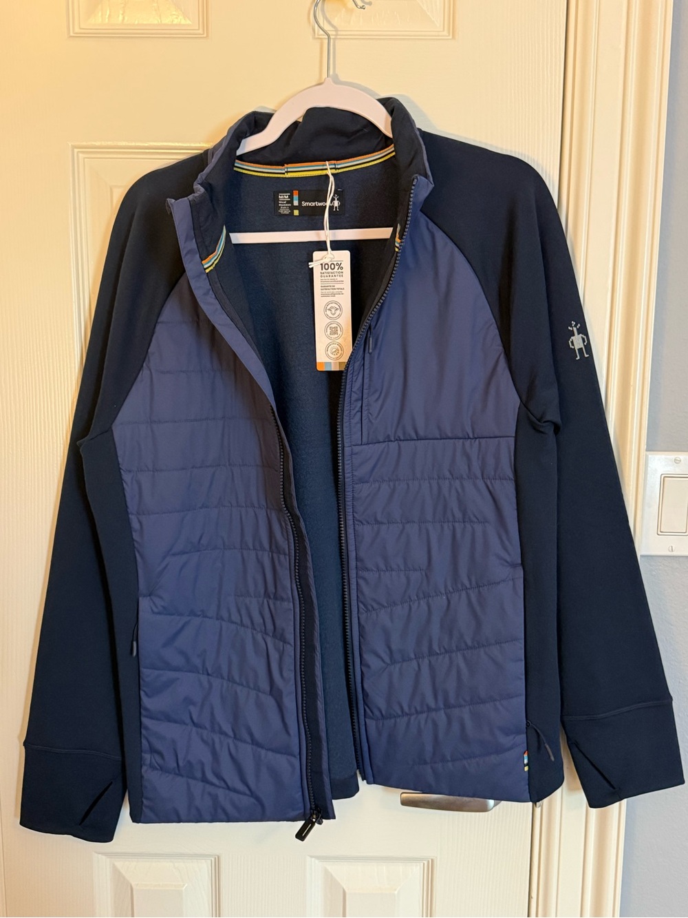 Smartwool Men's Navy Blue Quilted Jacket with Color-Trim - Picture 2 of 5